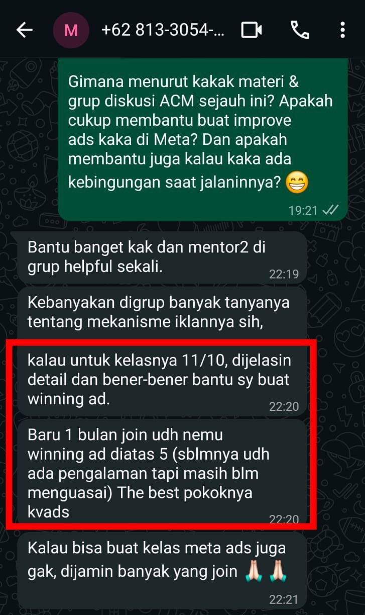 Testimoni ACM Matthew
